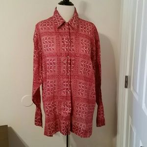 Red linen tunic